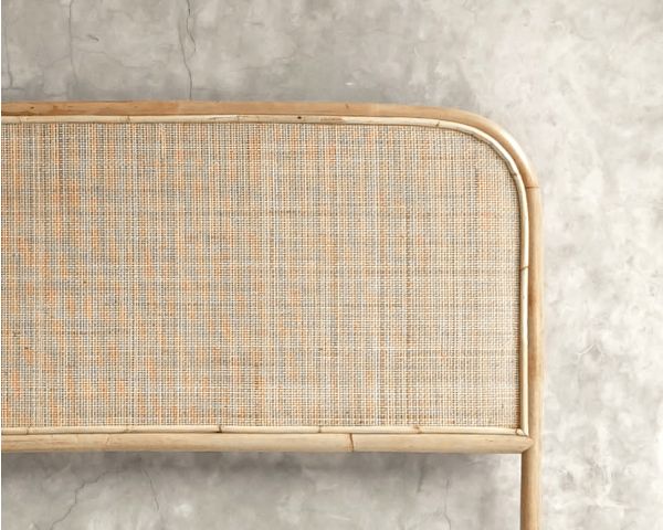 Tête de lit 140 cm en rotin style naturel et épuré "Solira"