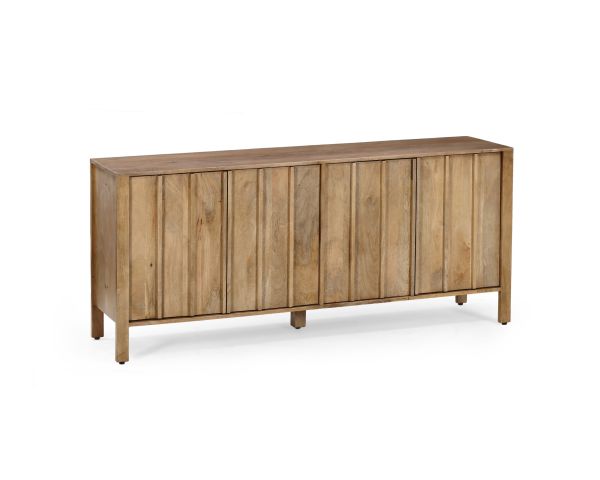 Buffet 4 portes esprit zen en manguier massif naturel 4 portes « Sicaly » 180 cm