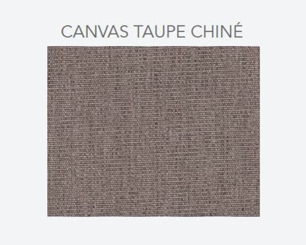 Bain de soleil double en tissu sunbrella taupe et aluminium "Nusa Pedina"