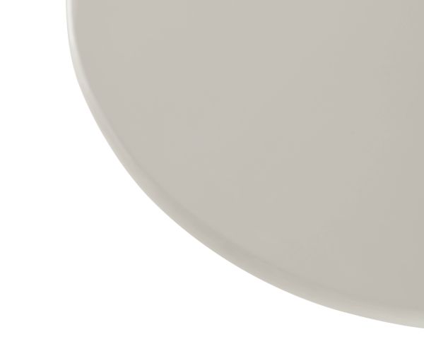 Table basse ronde 80 cm beige "Nalya" à piètement sculptural