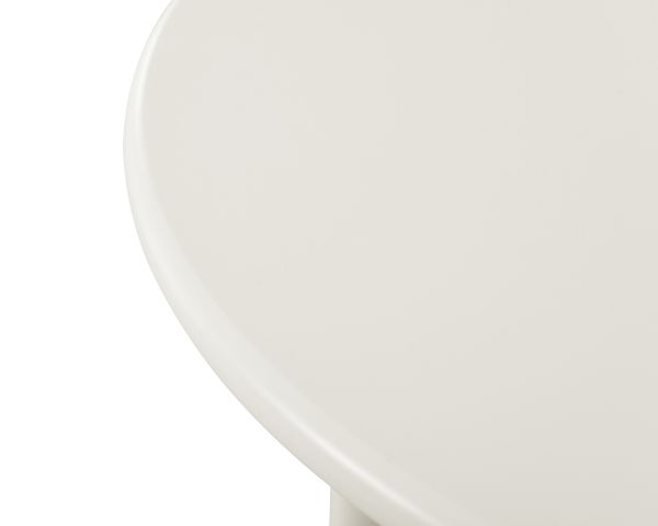 Table de repas contemporaine ronde 120 cm coloris crème "Odyna"