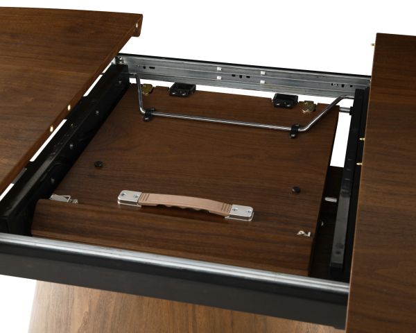 Table de repas extensible 160–200 cm teinte noyer "Oria" forme ovale