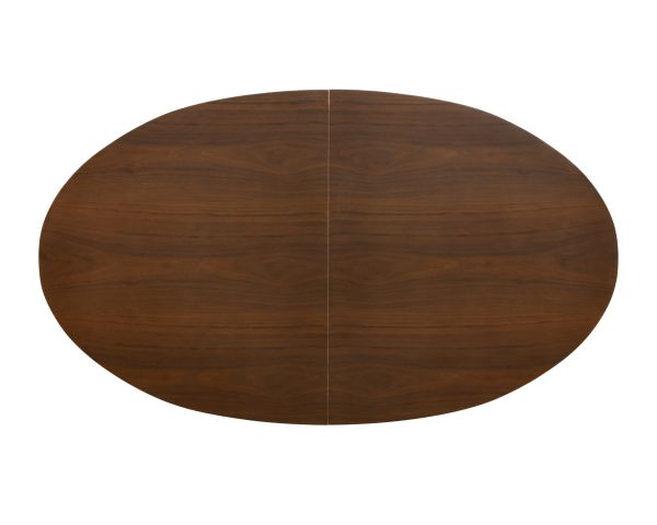 Table de repas extensible 160–200 cm teinte noyer "Oria" forme ovale