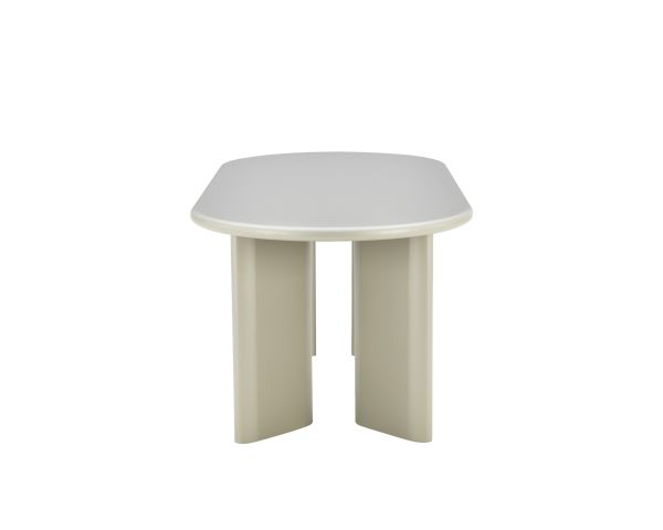 Table de repas ovale 180 cm design moderne et épuré beige "Odyna"