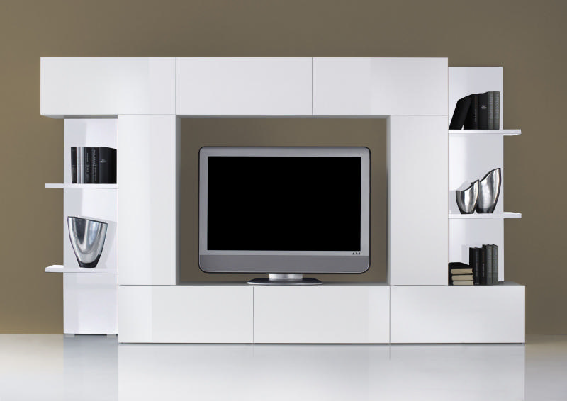 meuble tele blanc moderne