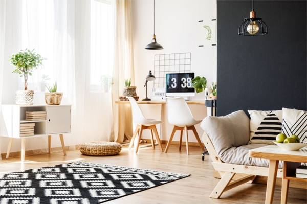 Salon de style scandinave